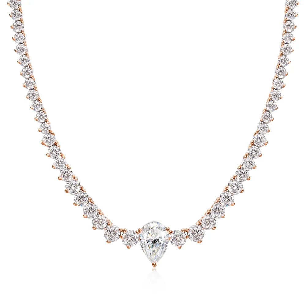 שרשרת טניס בשיבוץ טיפה מרכזית