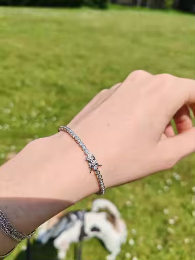 צמיד טניס עיגולים מואסנייט 5.2 קראט