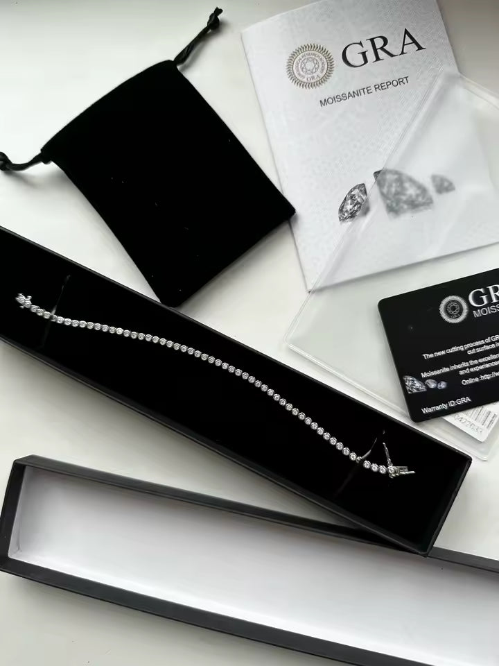 צמיד טניס עיגולים מואסנייט 5.2 קראט