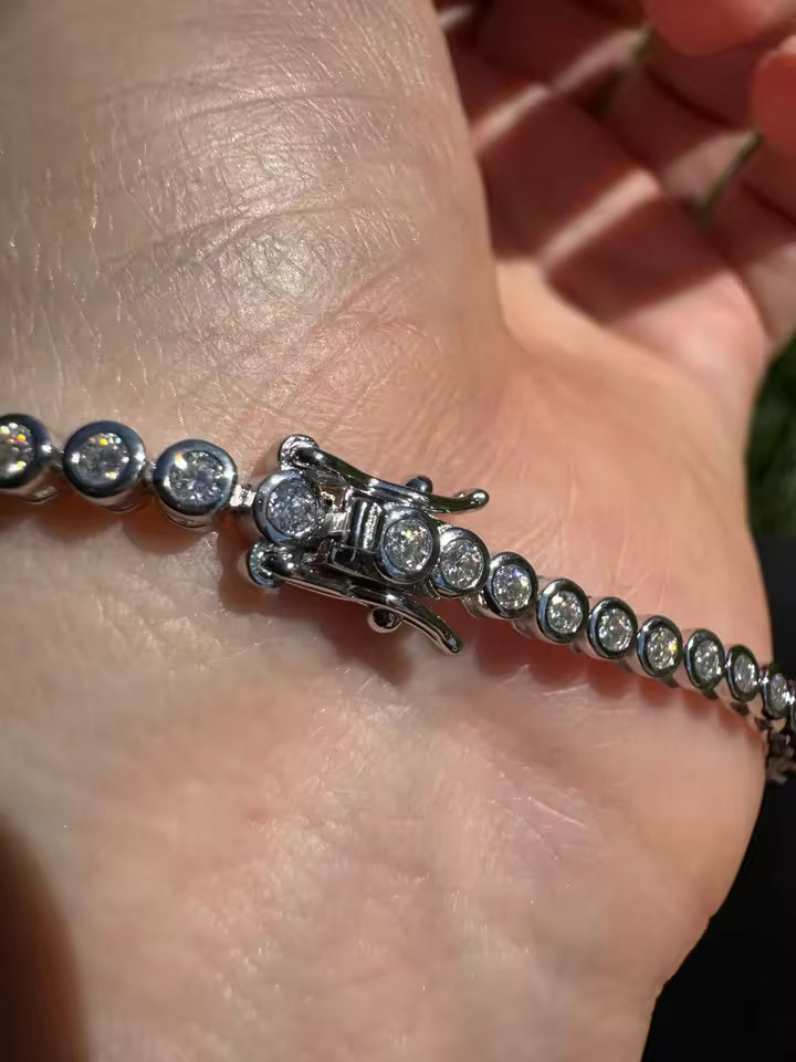 צמיד טניס עיגולים מואסנייט 5.2 קראט