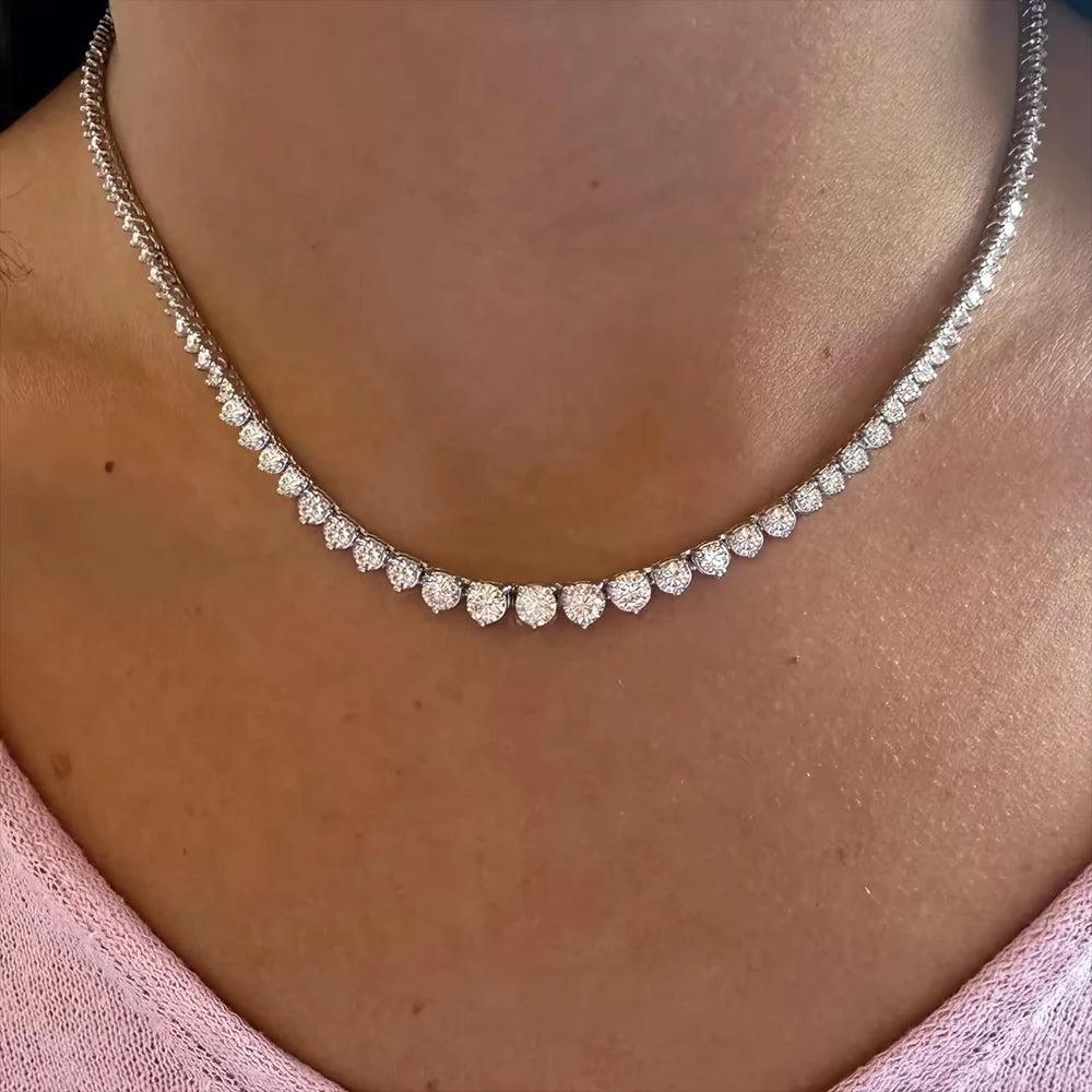 שרשרת קולייר מדורגת בשיבוץ 3 שיניים - משלוח אקספרס