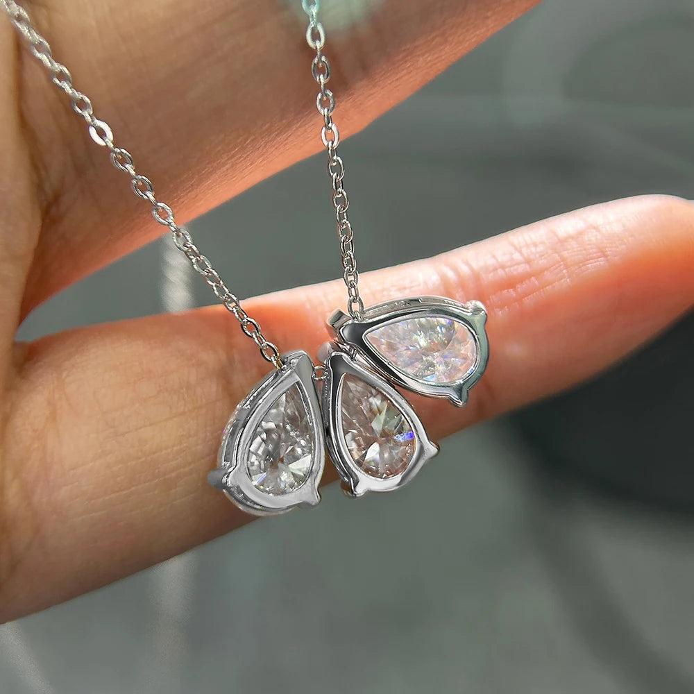 3 Stones Waterdrop שרשרת