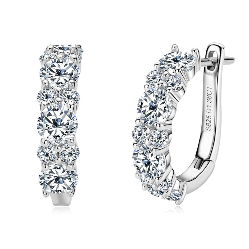 עגילים צמודים משובצים 2.76 קראט