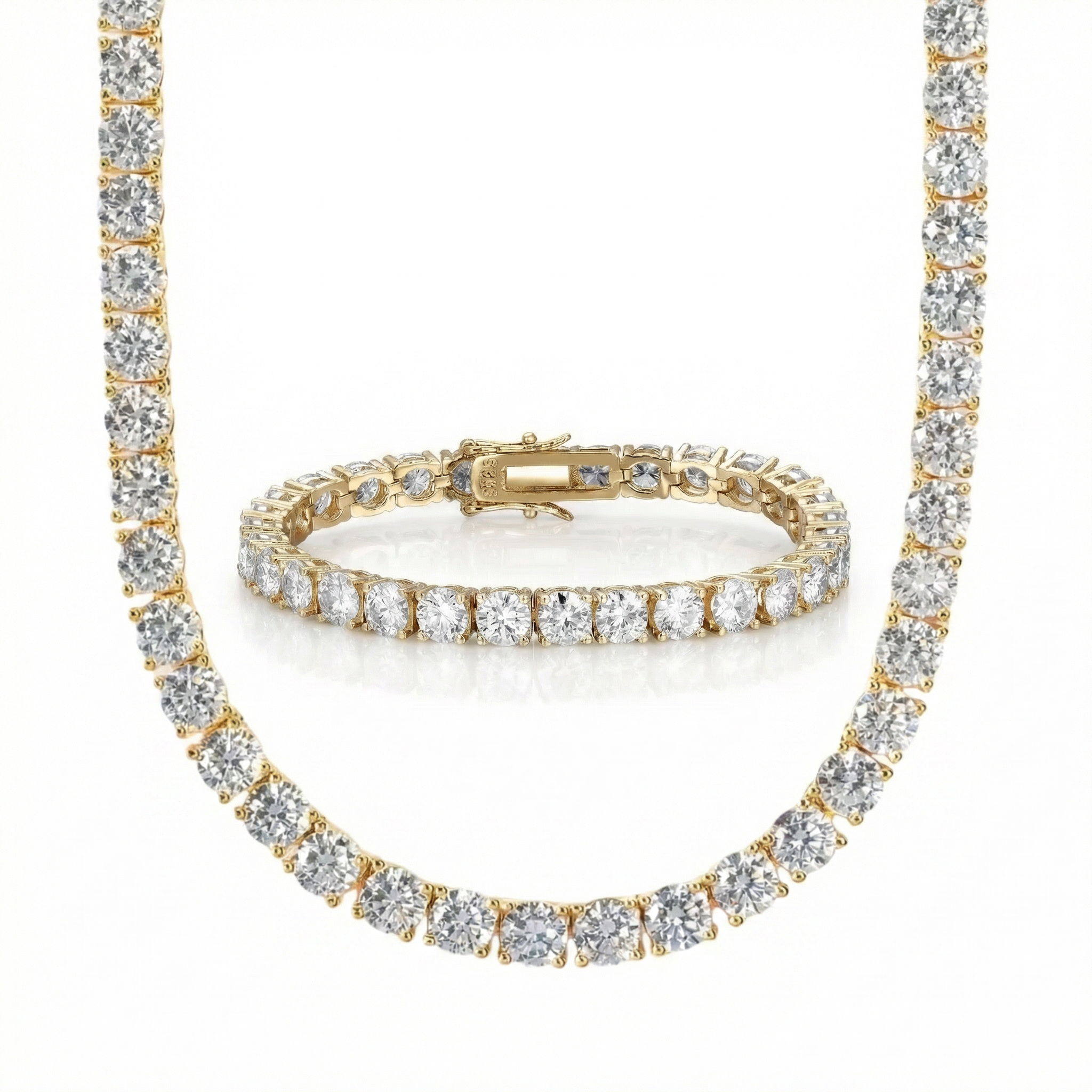 סט טניס 5 מ״מ - שרשרת וצמיד