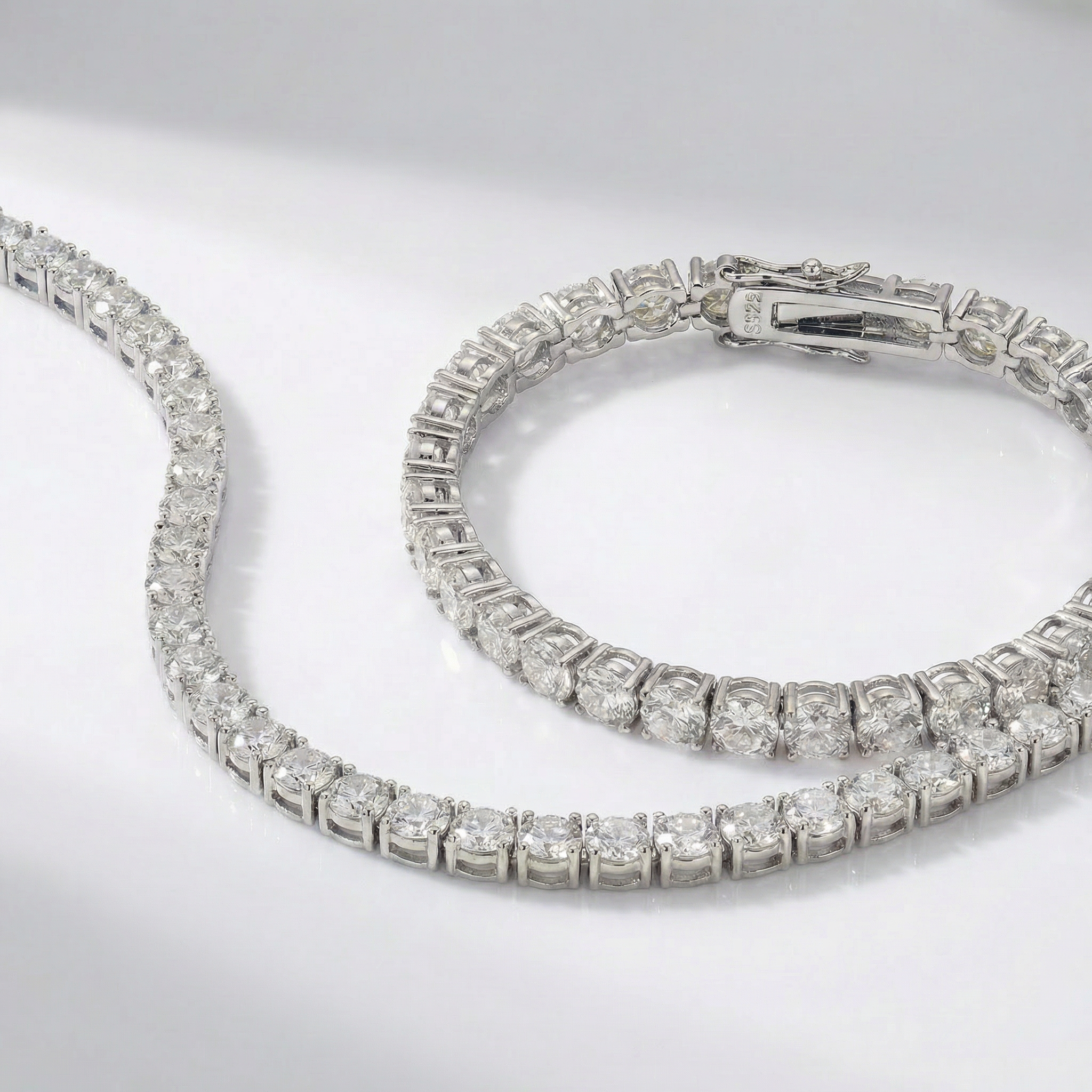 סט טניס 5 מ״מ - שרשרת וצמיד