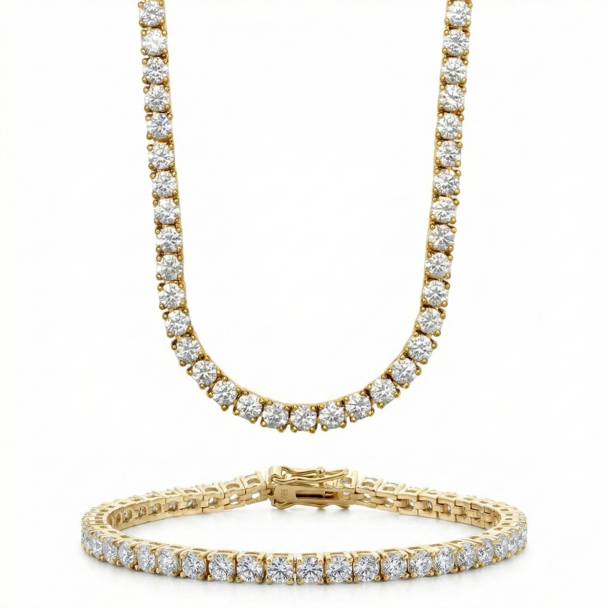 סט טניס 3 מ״מ - שרשרת וצמיד