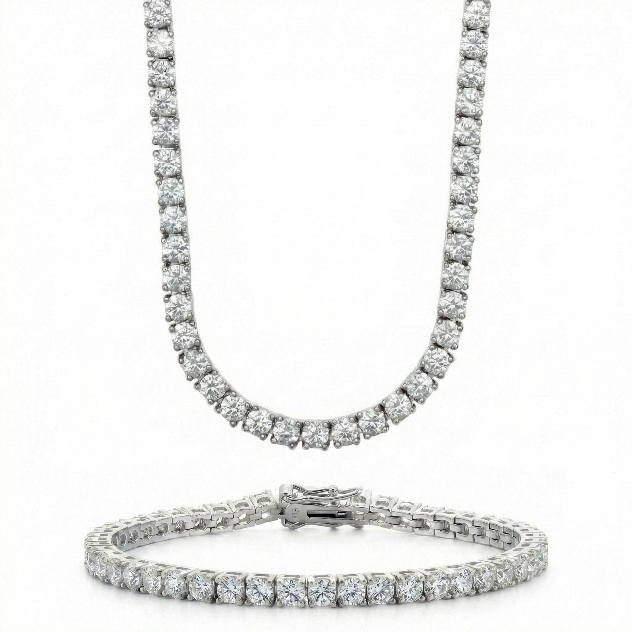 סט טניס 3 מ״מ - שרשרת וצמיד