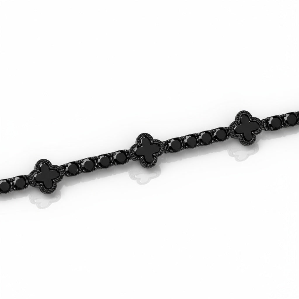 צמיד טניס תלתן Midnight זווית אלכסונית